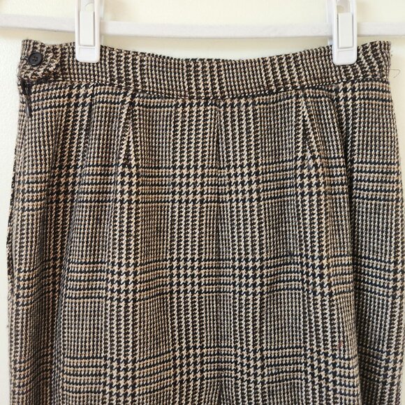 Yves Saint Laurent Vintage Houndstooth Blazer Skirt Set Size 42 - Picture 8 of 11